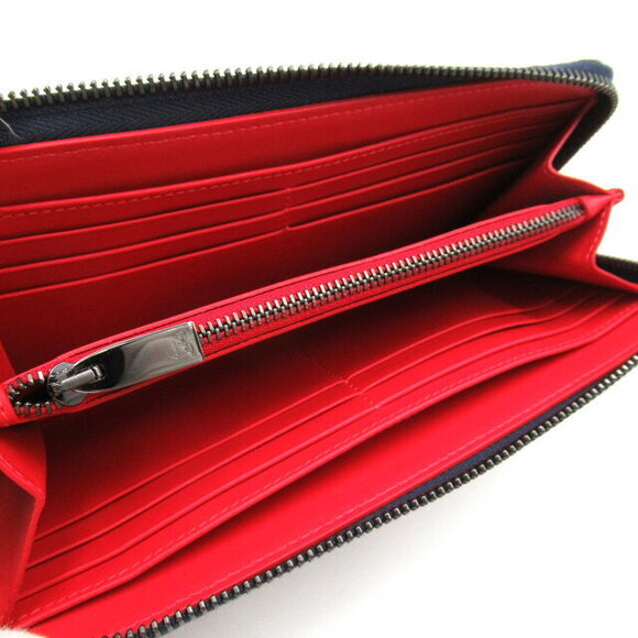 Christian Louboutin denim round long wallet Navy Blue - Picture 5 of 10